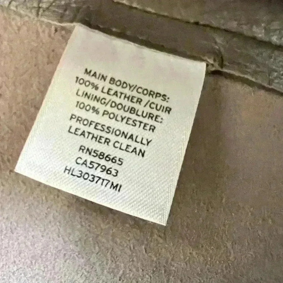 NWT! Trouvé Leather Taupe Dusk Leather Jacket - Picture 7 of 7